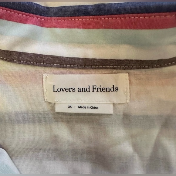 Lovers + Friends Striped Short Sleeve Button Down Camp Dress - XS - Picture 11 of 11
